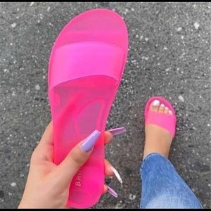 Summer pink Transparent Sandals size 7/8